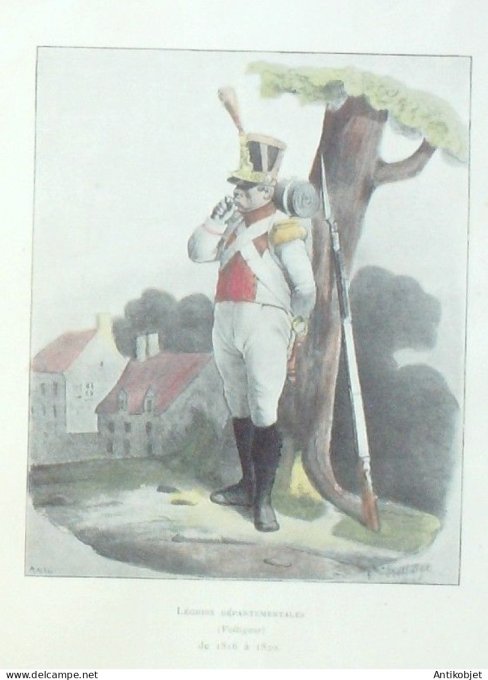 Voltigeur Légions de 1816 à 1820 signé Bellangé
