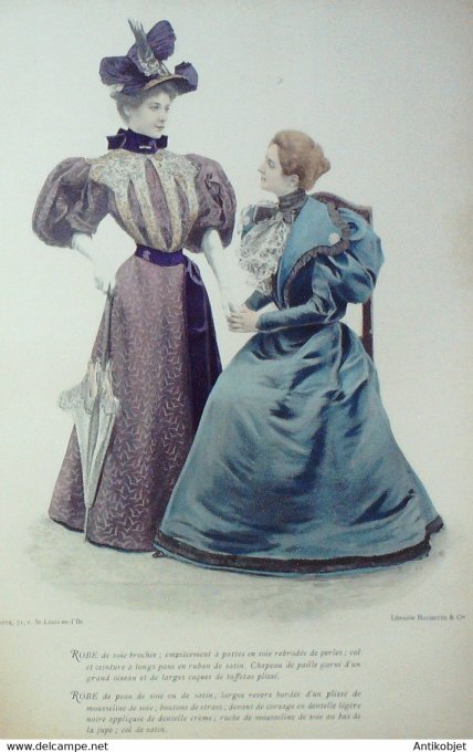 La Mode pratique 1896 # 22 Robes en soie et satin
