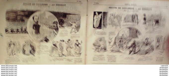 Le Journal Amusant 1886 # 1578 Bouts de causette surpris par Mars Theatre Odeon Renee Mauperin Stop 