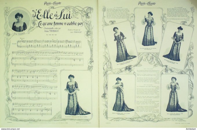 Paris qui chante 1903 # 5 Thibaud Mayol Monréal Domergue Galipaux