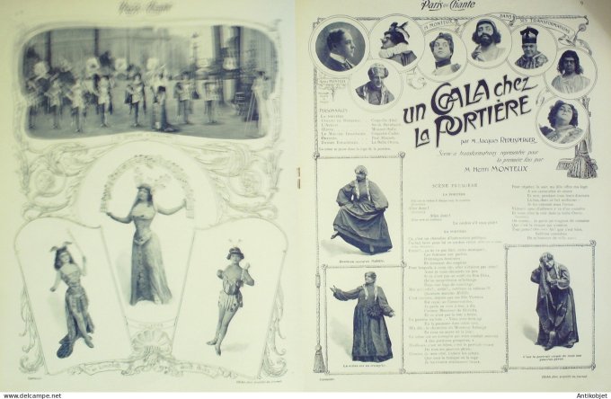 Paris qui chante 1903 n°  5 Thibaud Mayol Monréal Domergue Galipaux