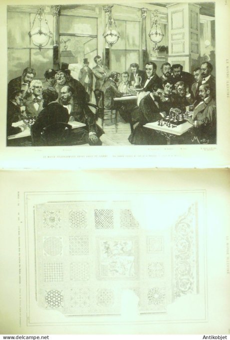 Le Monde illustré 1884 n°1409 Nîmes (30) Halles centrales Paris rue St Denis Cata&strophe