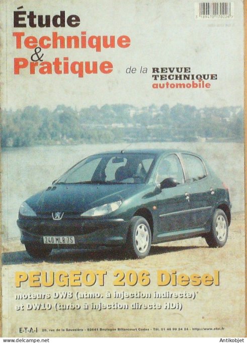 Etude Tech. Automobile 2000 n°621 Peugeot 206 diesel