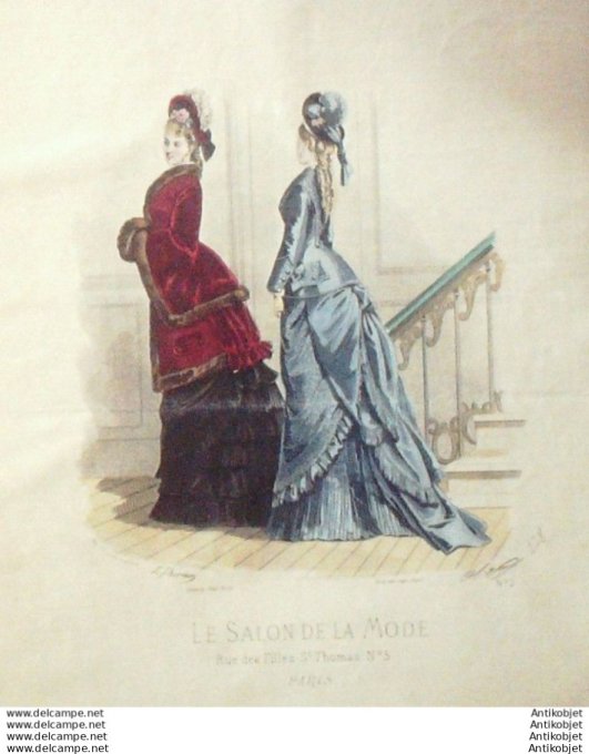 Gravure Mode Salon 1877 #  228 (Old Fashion plate)