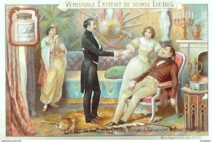 Chromo Liebig Sang  697 Le Comte de Monte-Cristo V (1902)