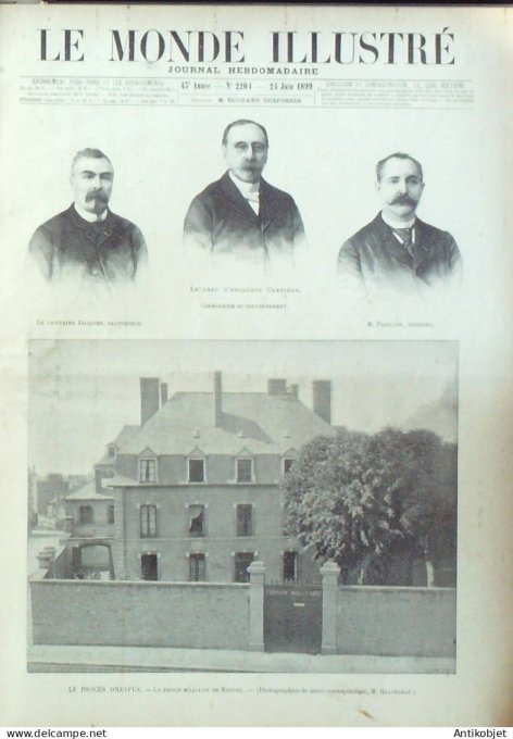 Le Monde illustré 1899 n°2204 Dreyfus Voiturettes Dion-Bouton Bollée Decauville Phoebus