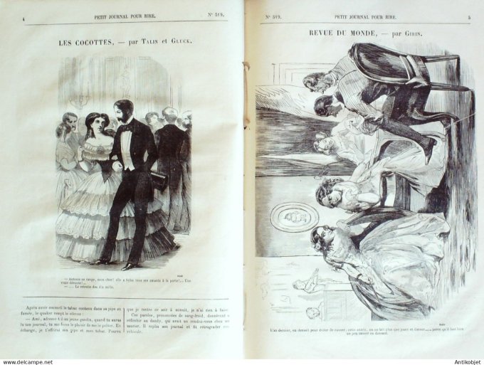 Petit journal pour Rire 1864 # 519 Les Cocottes Talin & Gluck