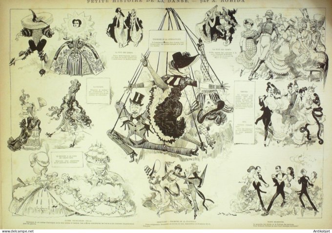 La Caricature 1882 #117 Feu Mabille La Danse Robida