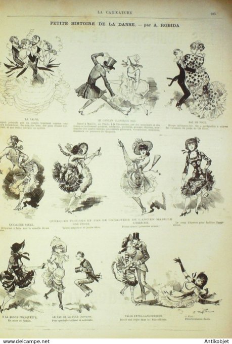 La Caricature 1882 #117 Feu Mabille La Danse Robida
