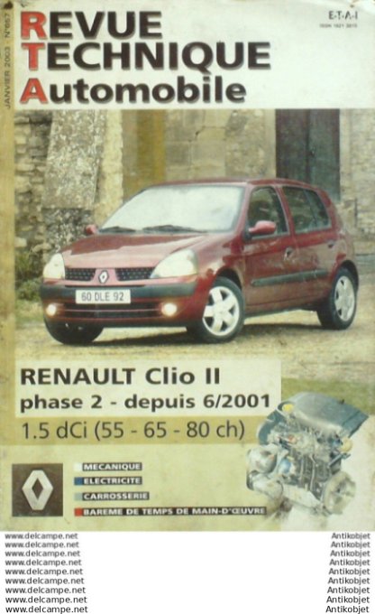 R.T Automobile Renault Clio II 06/2001   # 657