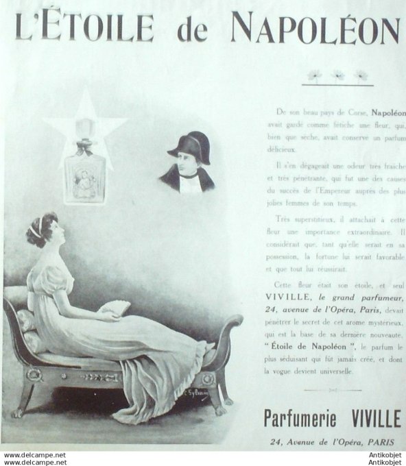 Publicite Cosmetique Viville l'etoile de Napoleon 1912