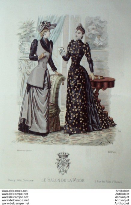 Gravure Mode Salon 1889 # 1002 (Old Fashion plate)