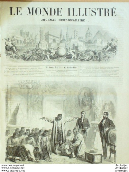 Le Monde illustré 1861 n°235 Siam Bayonne Biarritz (64) Saint Hélène-Sur-Mer (56)