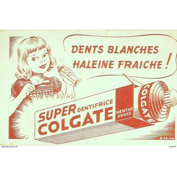 Buvard COLGATE Dentifrice