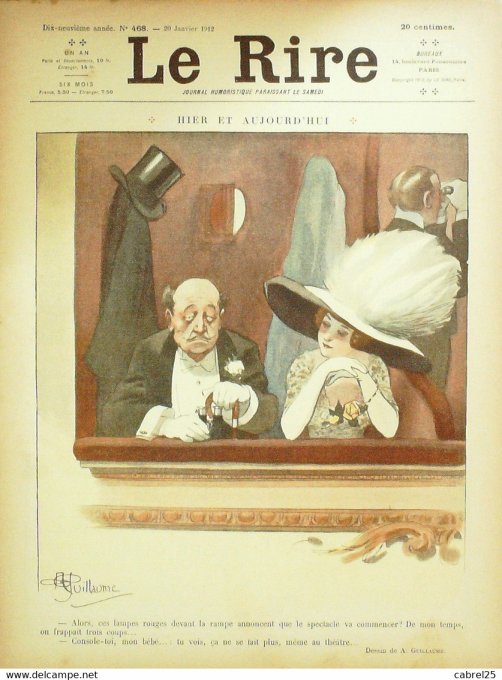 Le Rire 1912 n°468 Guillaume Le Petit Fils Hémard Névil Mirande Iribe Villemot Ostoya