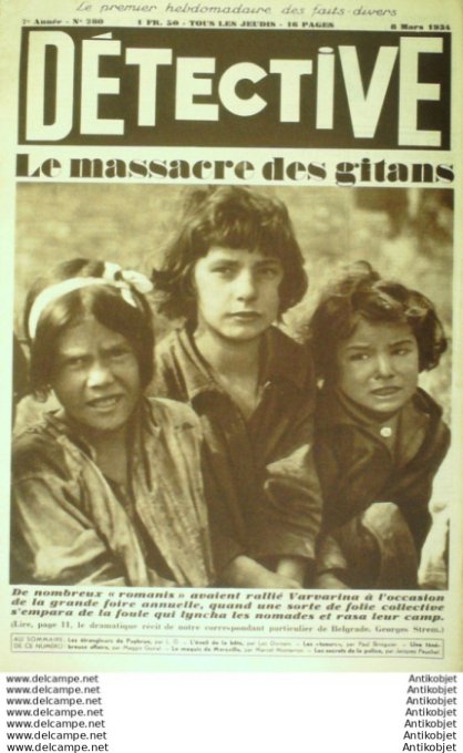Détective 1934 # 280 Cahors Dijon Biarritz Marseille Clermont