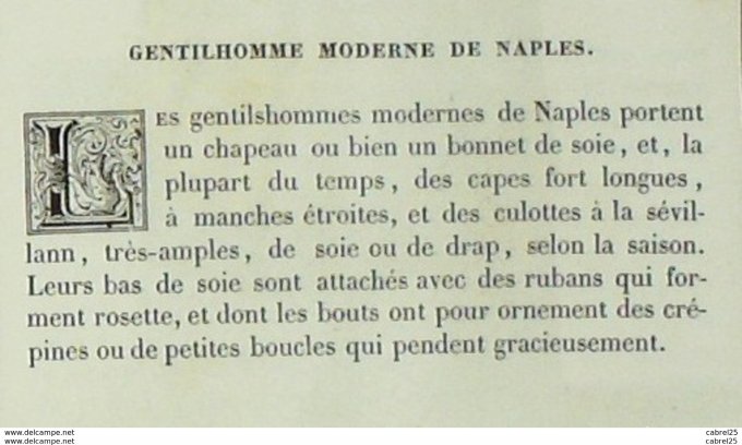 Italie NAPLES Gentilhomme 1859