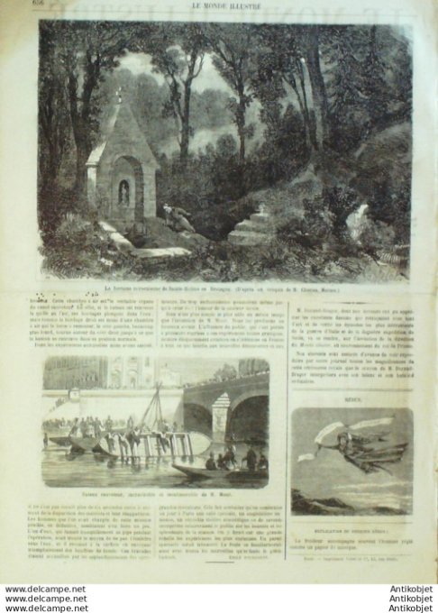 Le Monde illustré 1861 n°235 Siam Bayonne Biarritz (64) Saint Hélène-Sur-Mer (56)