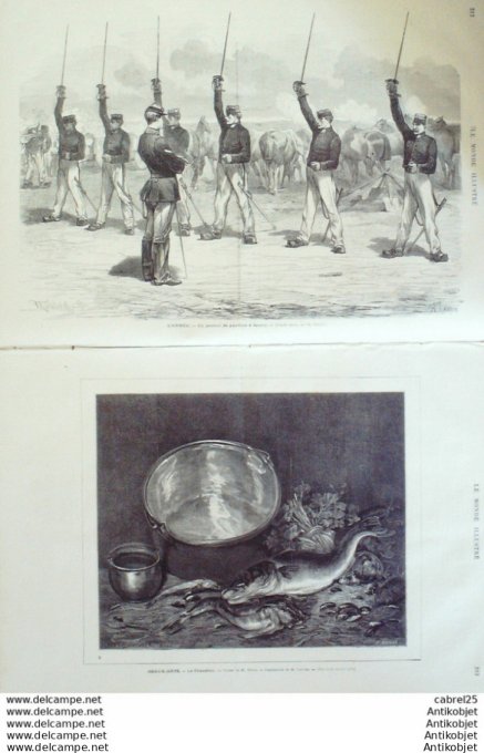 Le Monde illustré 1873 n°834 Suisse Genève Carrouge Lausanne Italie Bordighera Satory (78) Belfort (