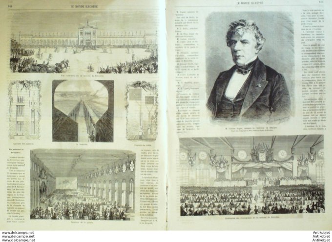 Le Monde illustré 1861 n°235 Siam Bayonne Biarritz (64) Saint Hélène-Sur-Mer (56)