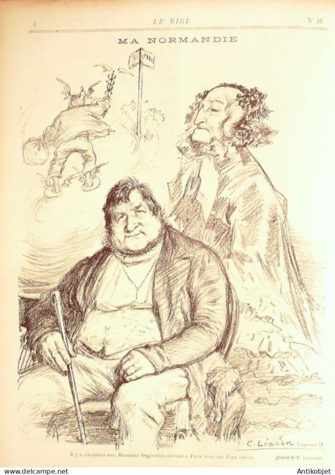 Le Rire 1895-10-12 #  49 Journal humoristique Ed.Originale Ma Normandie