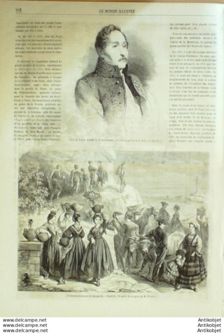 Le Monde illustré 1861 n°235 Siam Bayonne Biarritz (64) Saint Hélène-Sur-Mer (56)