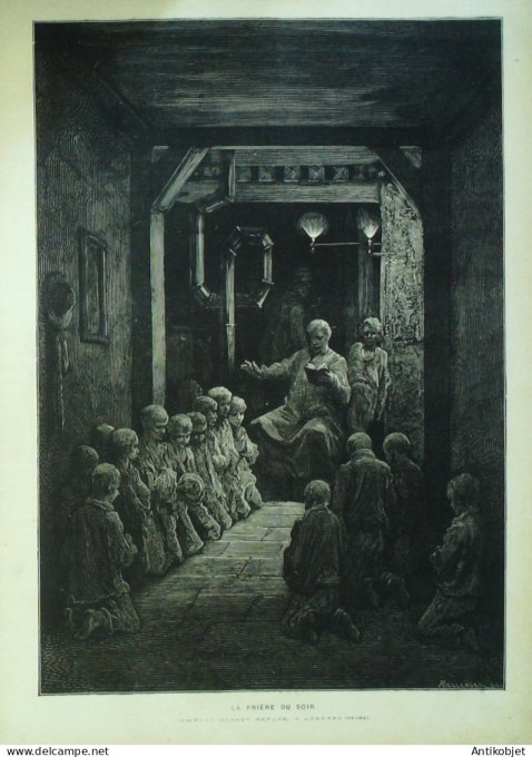 Le Monde illustré 1874 n°944 Mont-Saint-Michel (50) Espagne Burgos St-Malo (35) Londres Market refug