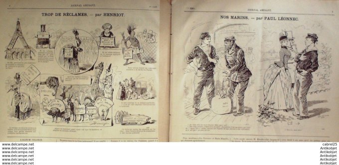 Le Journal Amusant 1886 # 1581 Theatre d'Opera comique Egmont par Wolf et Millaud musique Salvayre