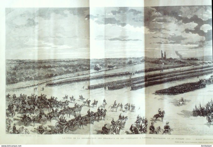 Le Monde illustré 1880 n°1216 Drapeaux français Armé Française La Bastille