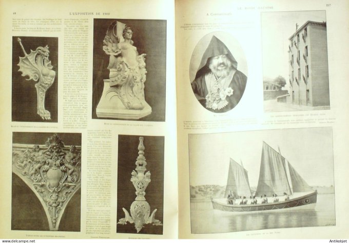 Le Monde illustré 1900 n°2246 Nîmes (30) Alphonse Daudet Constantinople Mgr Osmanian