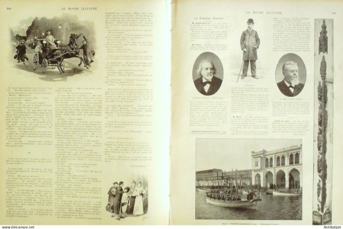 Le Monde illustré 1900 n°2246 Nîmes (30) Alphonse Daudet Constantinople Mgr Osmanian