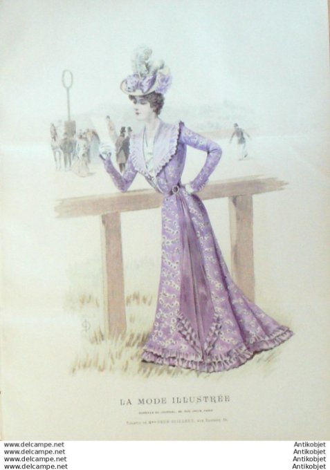 Gravure Mode illustree 1899 # 27 (Old Fashion plate) RARE