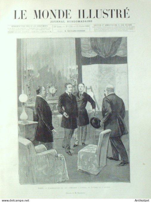 Le Monde illustré 1890 n°1716 Luynes (37) duc d'Orléans Espagne Escurial