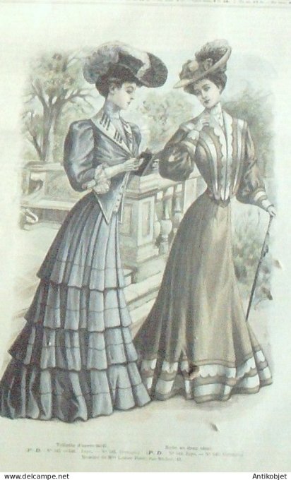 La Mode illustrée journal 1905 n° 08 Toilettes en drap
