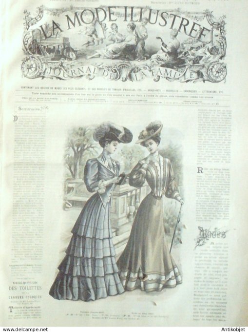 La Mode illustrée journal 1905 n° 08 Toilettes en drap