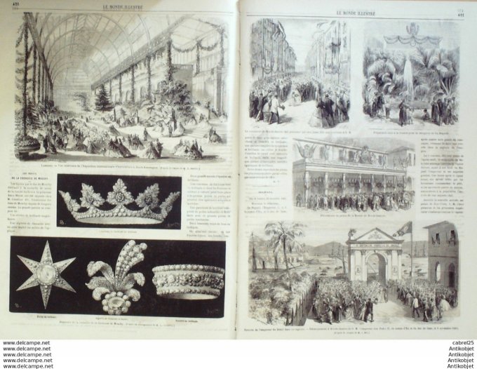 Le Monde illustré 1865 n°455 Espagne Madrid Brésil Rio De Janeiro Angleterre Kensington Sénégal Maka