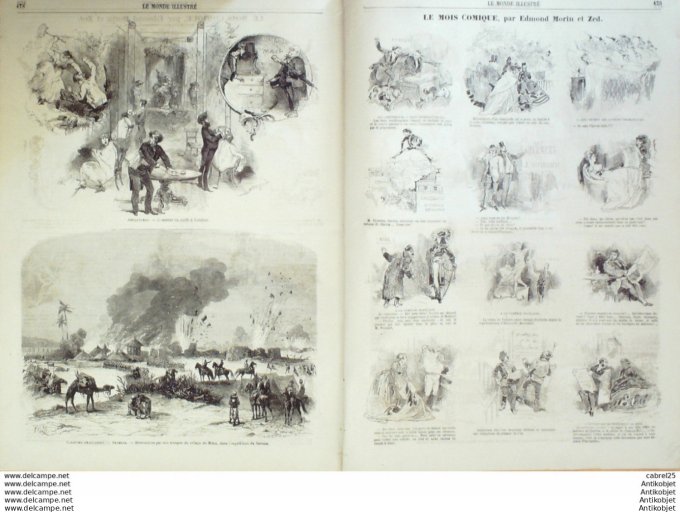 Le Monde illustré 1865 n°455 Espagne Madrid Brésil Rio De Janeiro Angleterre Kensington Sénégal Maka