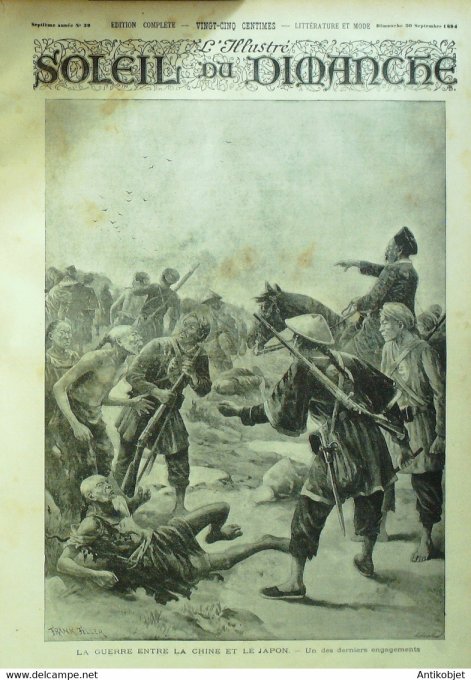 Soleil du Dimanche 1894 n°39 Guerre sino japonaise François coppée Dufeuille