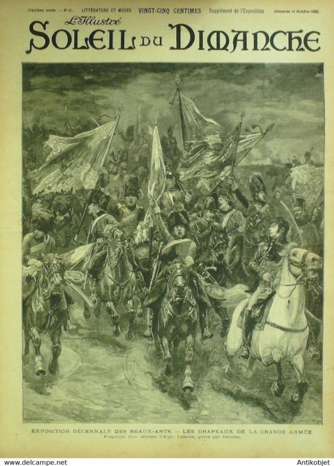 Soleil du Dimanche 1900 n°41 Vincennes (94) revue des chasseurs à pied