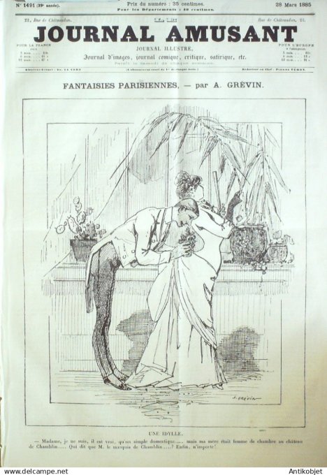 Le Journal Amusant 1885 # 1491 Un apprenti bouvier par Petit