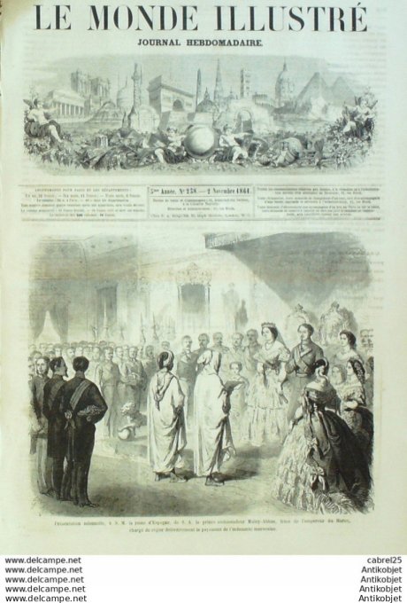 Le Monde illustré 1861 n°238 Grèce Athenes Théâtre Herode Atticus Koenigsberg (67) Espagne Orihuela