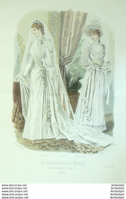 Gravure Mode Salon 1889 #  989 (Old Fashion plate)