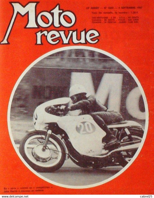 Moto Revue 1967 n° 1850 GP tcheque Hailwoodn GP Finlande et Hulster Dave Treleaven