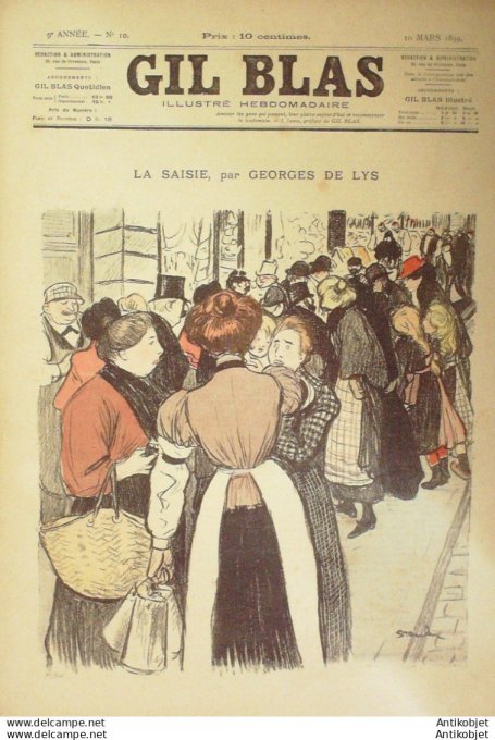 Gil Blas 1899 n°10 Georgess de LYS LUBIN de BEAUVAIS Gaston PERDUCET Maurice BOUKAY