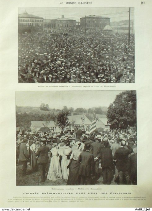 Le Monde illustré 1902 n°2373 Montfort-L'Amaury (78) Agen (47) Irlande Longhglyun Comte de la Vaulx