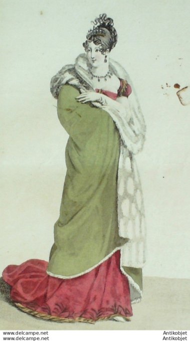 Gravure de mode Costume Parisien 1812 n°1207 Witz cheuras de Mérinos