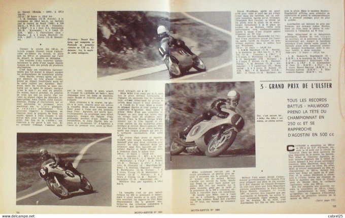 Moto Revue 1967 n° 1850 GP tcheque Hailwoodn GP Finlande et Hulster Dave Treleaven