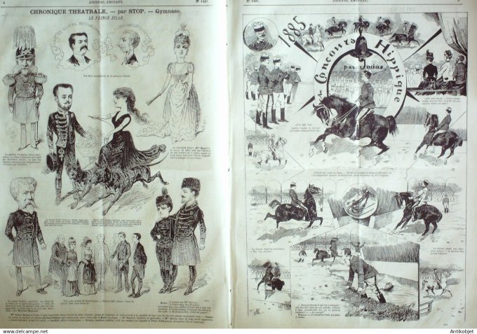 Le Journal Amusant 1885 # 1491 Un apprenti bouvier par Petit