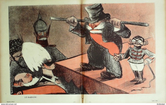 L'Assiette au beurre 1904 # 160 Loubet à Rome Camara blanc