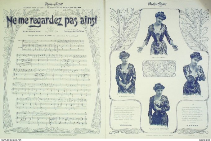 Paris qui chante 1903 n° 21 Myriel Suzanne Ellen Privas Eyreams